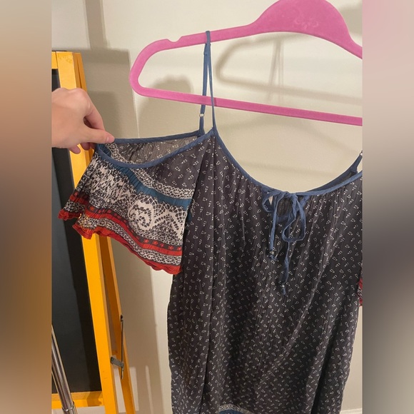 Free People Flowy Open Shoulder Dress - Picture 3 of 6